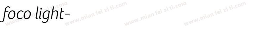 foco light字体转换